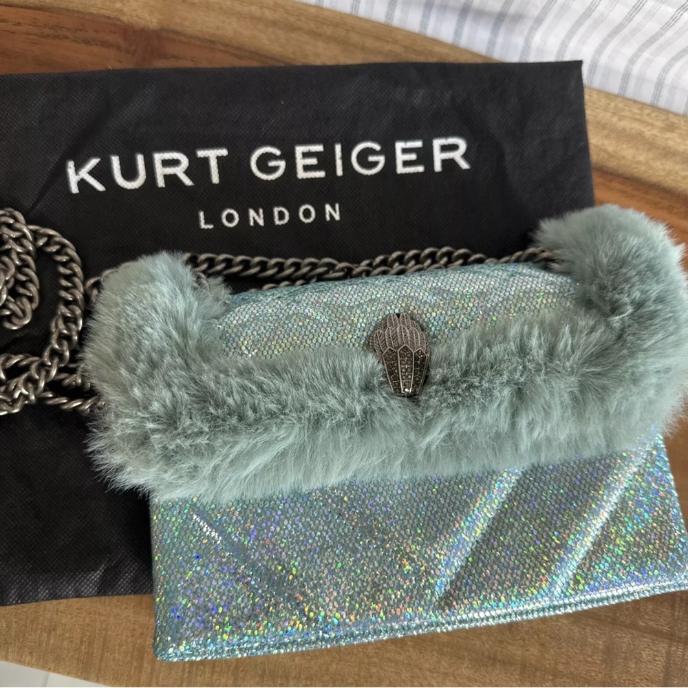 Kurt Geiger London Mini Kensington Faux Fur Crossbody Bag